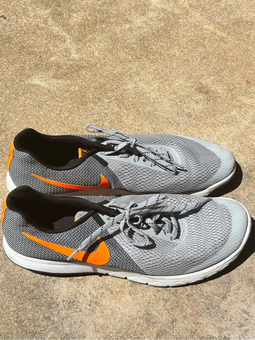 Nike Men’s Gray and Orange Athletic Running Shoes